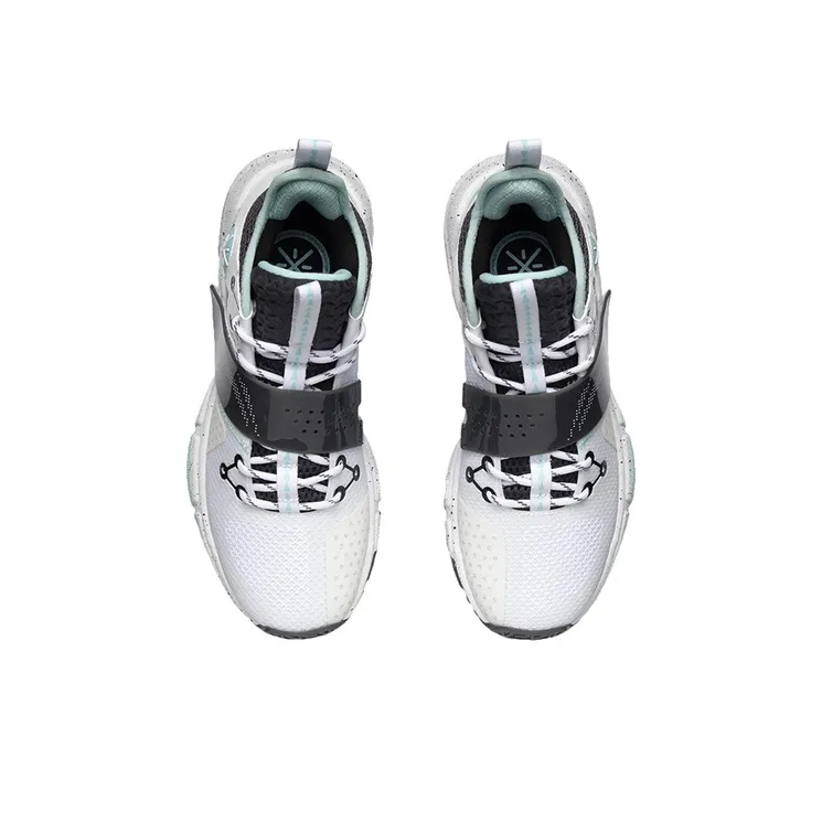 LiNing Wade Block Cushioning Anti Slip And Wear Resistant Coverage Support Low Top Basketball Shoes White Black-3