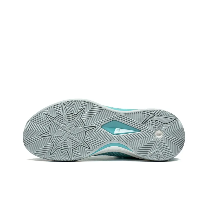 LiNing Liren 3 V2 Jade Sea Slip Resistant, Abrasion Resistant, Lightweight Mid Top Basketball Shoes Men's Aqua Green-4