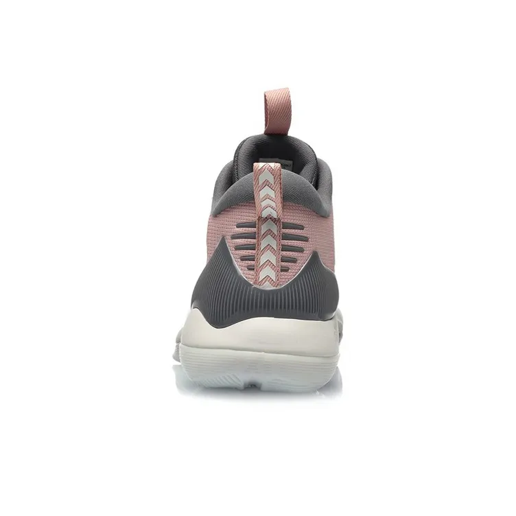LiNing Liren 1 Cushioning, Slip Resistant, Rebound Mid Top Basketball Shoes Men's White Pink-5