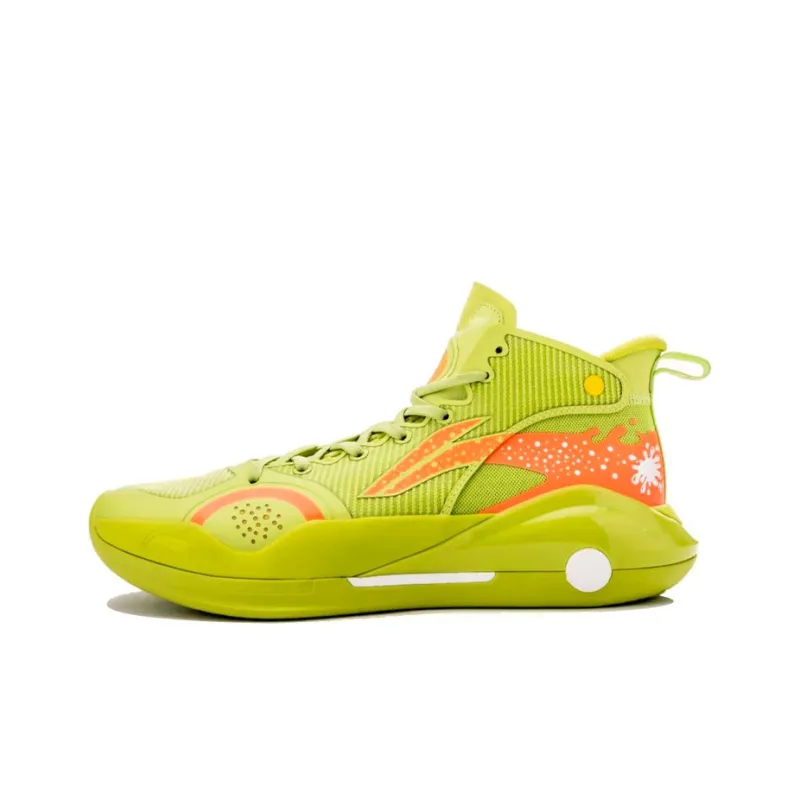 LINING YuShuai 15 Basketball Shoes Men Mid-Top Yellow/Green US M