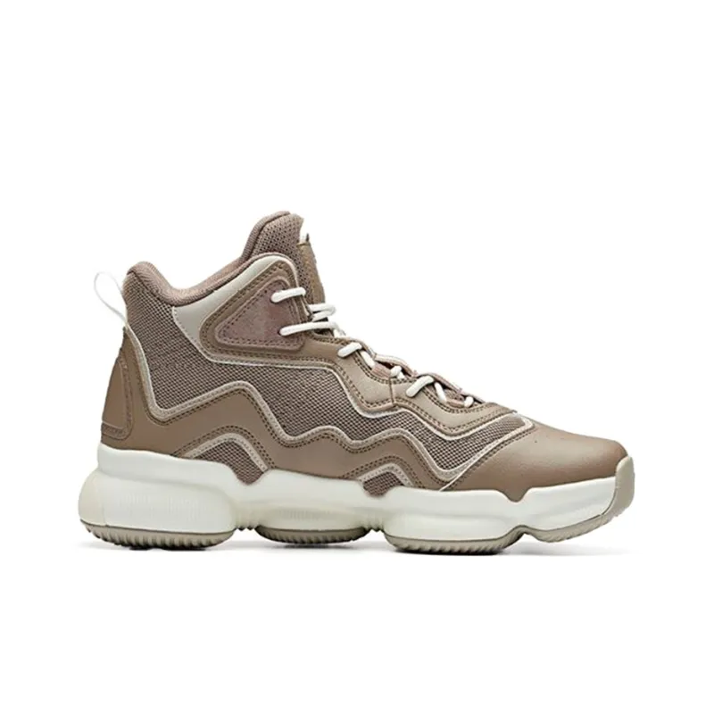Anta Cushioning, Slip Resistant, And Abrasion Resistant High Top Basketball Shoes Men's Gray-1