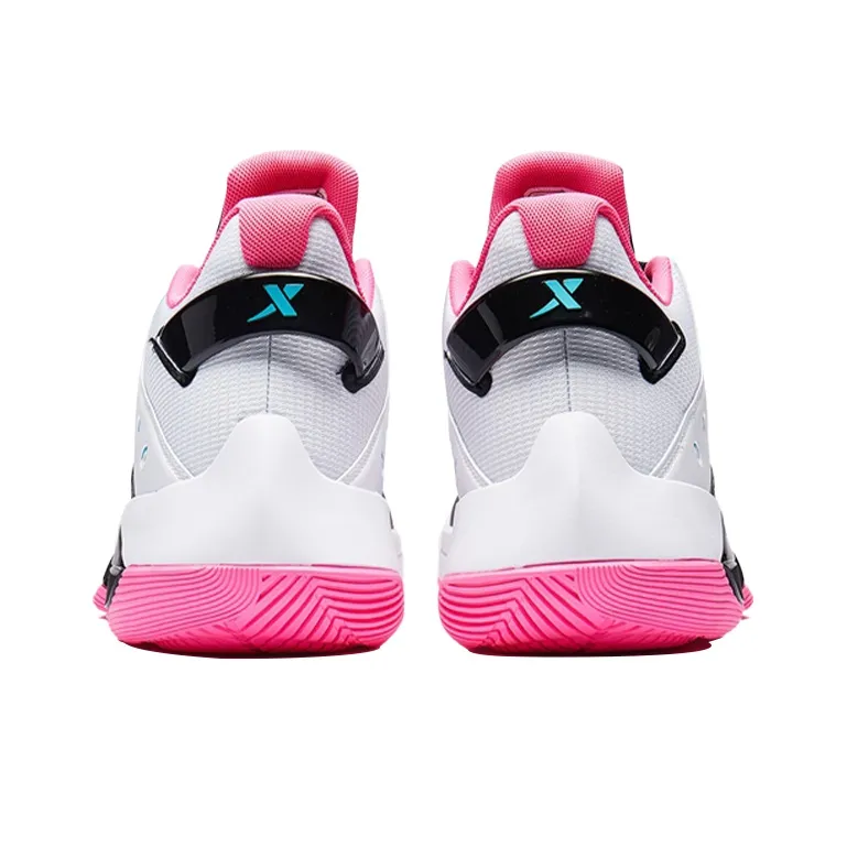 XTEP Levitation 4 Shock Absorbers With Slip Resistant Features Mid Top Basketball Shoes Men's White Black-2