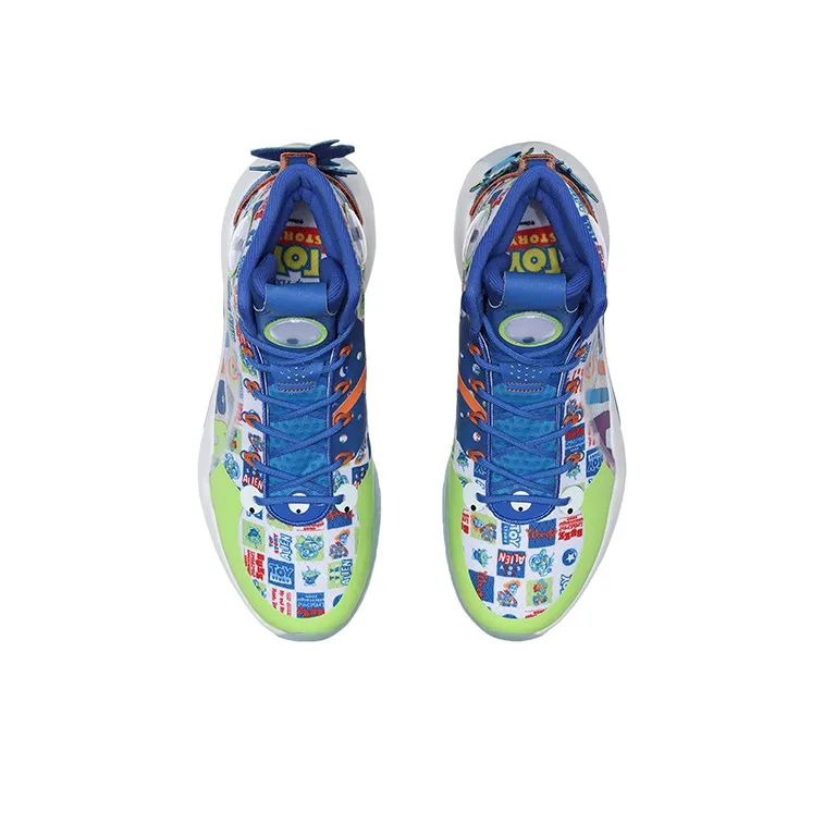 Disney LiNing YuShuai 14 Anti-Slip Wear-Resistant High-Top Basketball Shoes Men's Sea Sapphire Blue-3