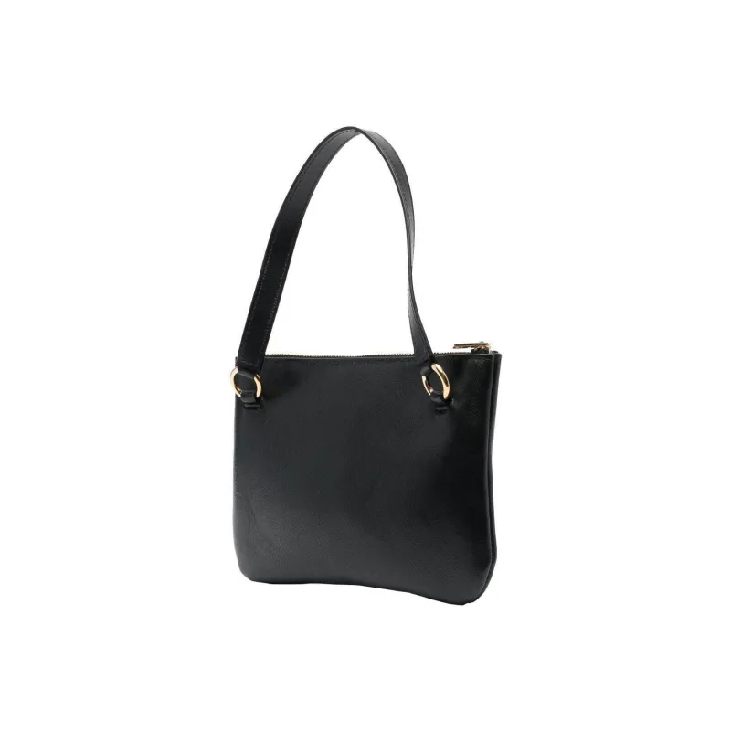 JIL SANDER Logo Stamp Zipped Shoulder Bag-1