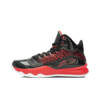 LiNing Grim Knight High Top Basketball Shoes Unisex Black Red