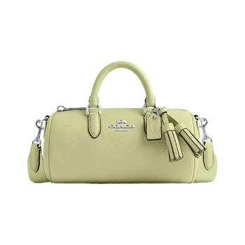 COACH Lacey Cow Leather Boston Bag One Shoulder Handbag Crossbody Bag Small Size Women's Grass Green