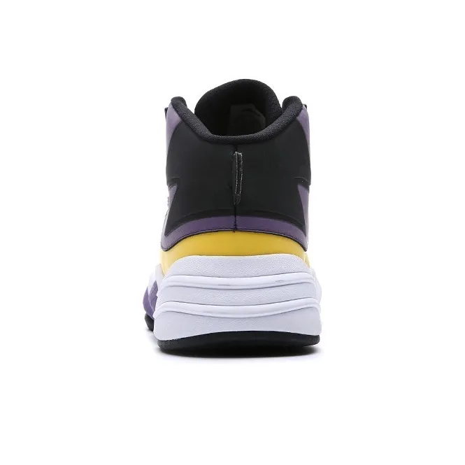 Erke Shock Absorbers With Slip Resistant Features Mid Top Basketball Shoes Men's Mauve-3