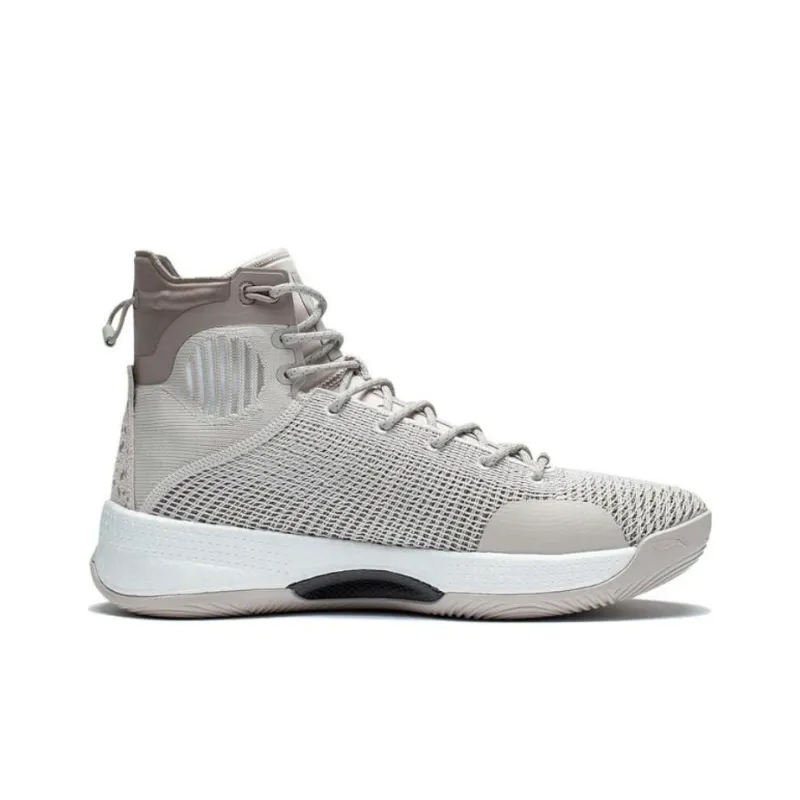LiNing YuShuai 13 Boom Sand Hawk Slip Resistant, Abrasion Resistant, Lightweight High Top Basketball Shoes Men's Gray-1