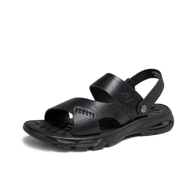 CAMEL Beach Sandals Men Black/Brown Color-5