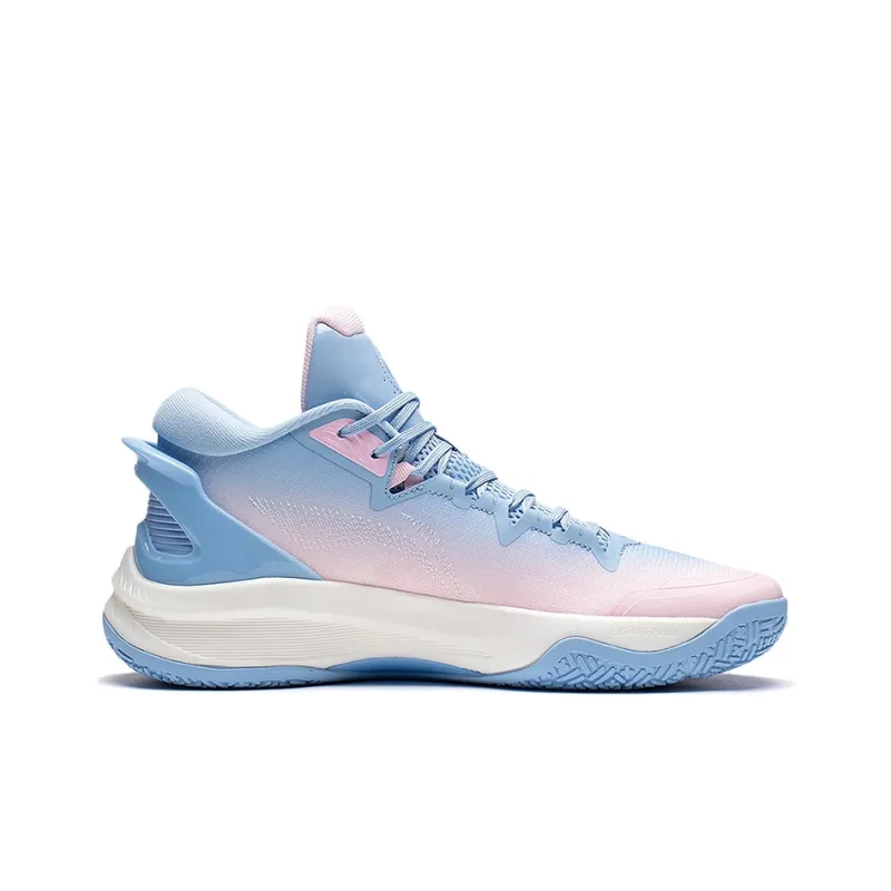 LiNing 1.0 High Abrasion Resistant Breathable High Top PROBAR LOC，LIGHT FOAM Basketball Shoes Men's Blue Pink-1