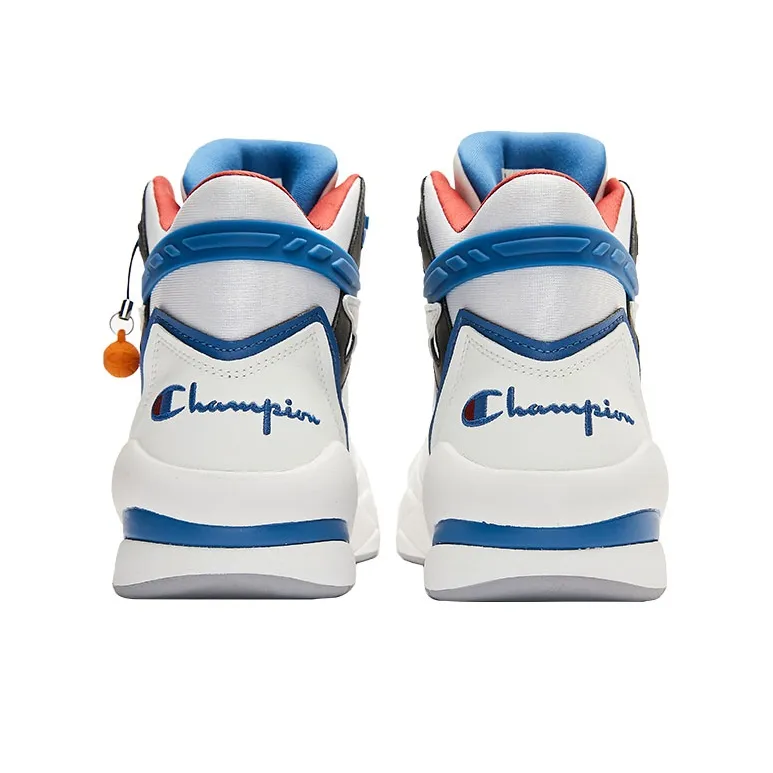 Champion Champ '95Rice High High-Top Basketball Shoes Men's White Blue-3