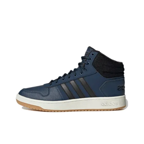 Adidas Neo Hoops 2.0 Basketball Shoes Men Mid-Top Navy Blue