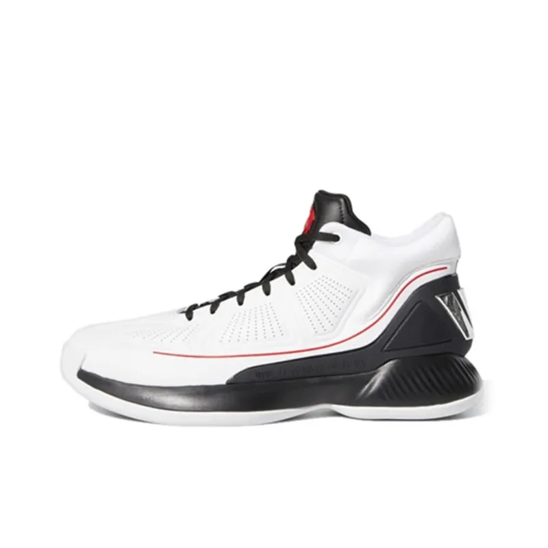 Adidas D Rose 10 White Black Red-0