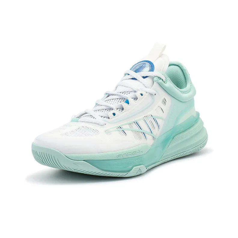 361° DVD1 Basketball Shoes Unisex Low Top White/Cyan-1