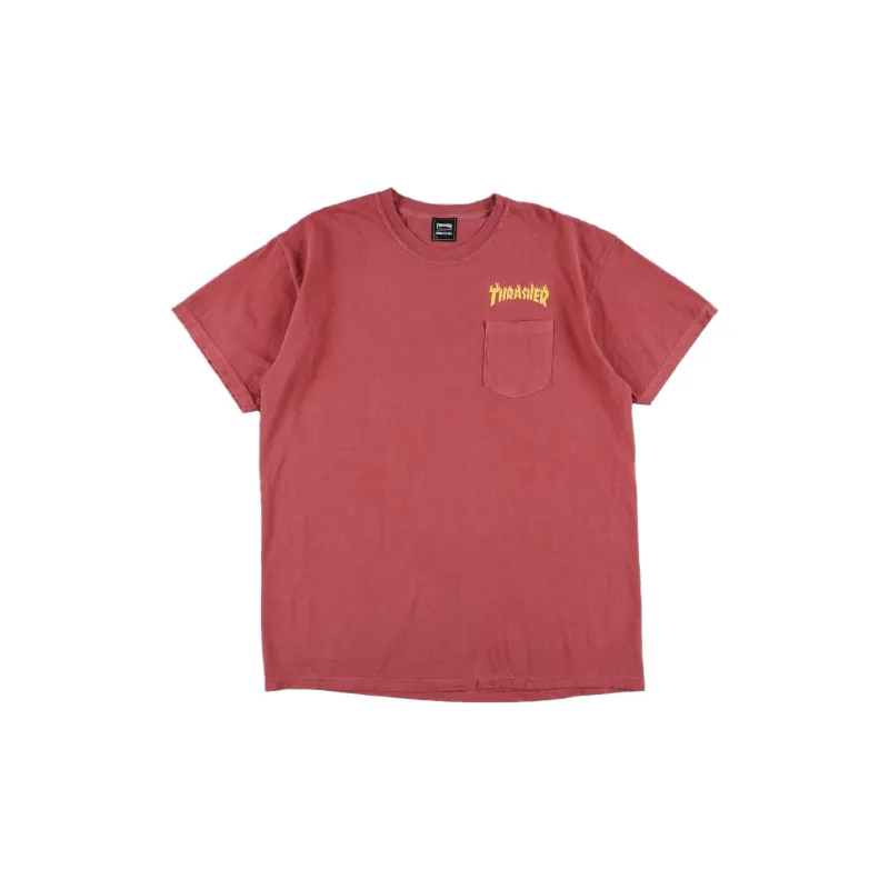 Wind And Sea X Thrasher X WIND AND SEA CO-TITLED SERIES T-Shirts Unisex Red-1