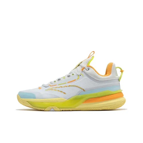 361° DVD1 Basketball Shoes Men Low-Top 361° White/Ice Sand Yellow