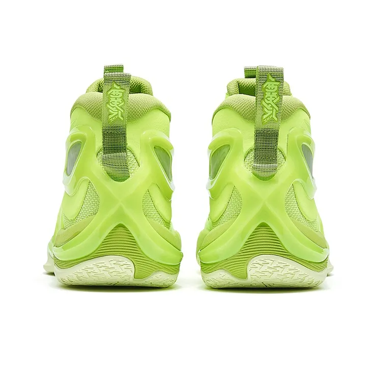 XTEP Battle 1.0 Basketball Shoes Men High Top New Neon Green/Lime-4