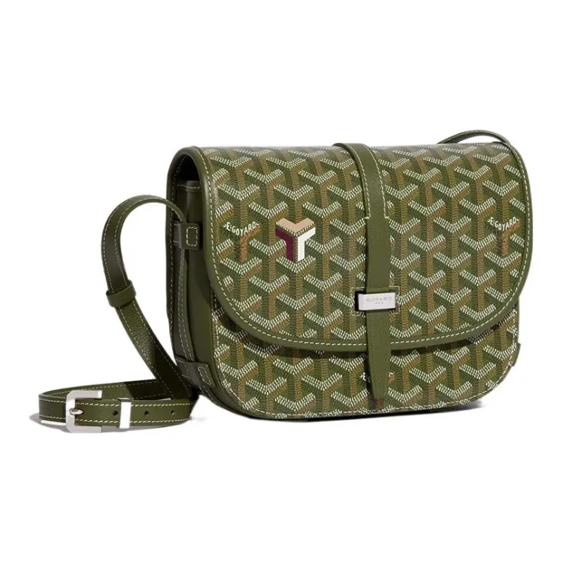 GOYARD Belvédère Canvas With Leather Messenger Bag Shoulder Bag, Crossbody Bag Unisex-0