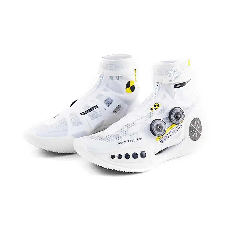 LINING WOW 9 Basketball Shoes Women's High Top White-2