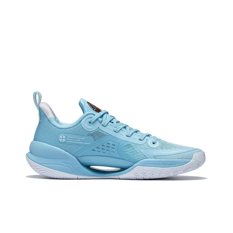 LiNing Super Light V2 Breathable Support Cushioning Wear-Resistant Rebound Low-Top Basketball Shoes Blue-1