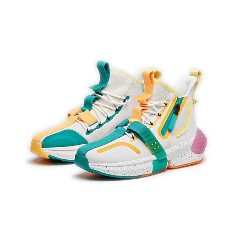 Dragon Ball Super x Anta 'Gotenks Cushioning Anti Slip And Wear Resistant High Top Basketball Shoes White Green-1