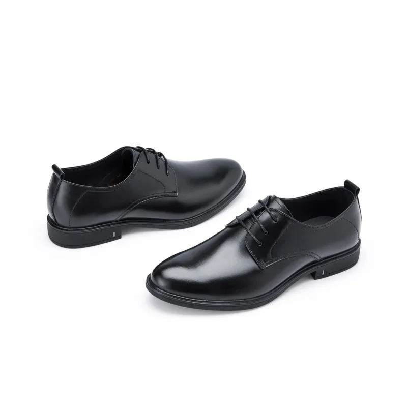 BELLE Dress Shoes Men Low Top Black-3