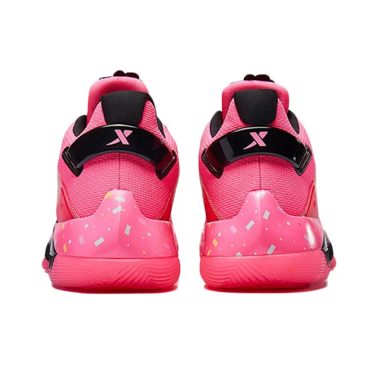 XTEP Levitation 4 Mid Top Basketball Shoes Men's Pink Black-2