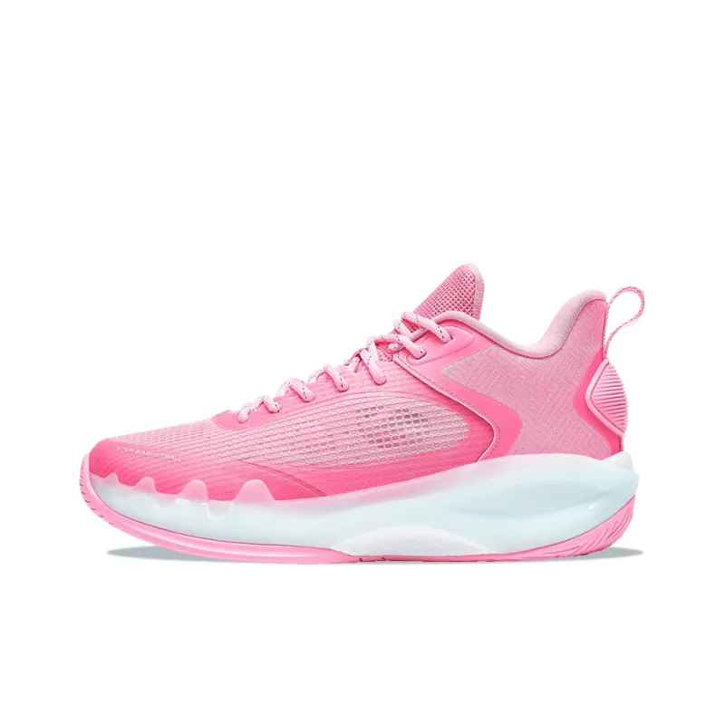 XTEP Light Attack Low Top Performance Basketball Shoes Men's Peach Pink-0