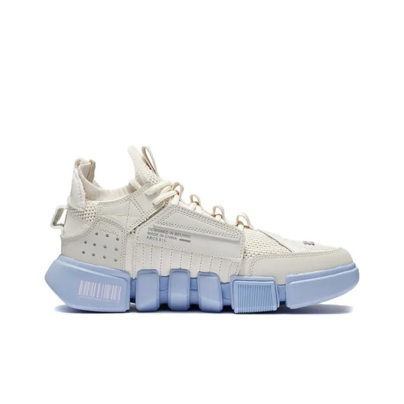 LiNing Essence 2 ACE Cotton Candy Cushioned Wear Resistant Slip Resistant Mid Top Basketball Shoes Pearl White-1