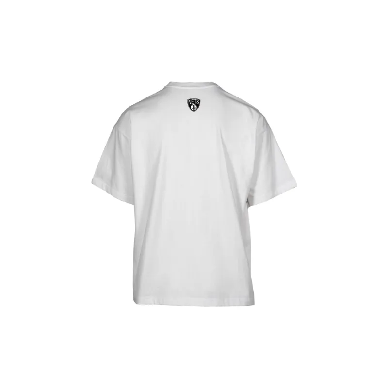 NBA Drop Shoulder Sleeve T-Shirt Men's White-1