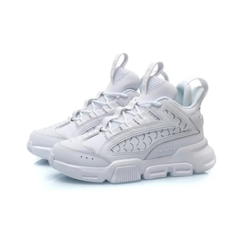 LINING Hanjia Basketball Shoes Men Mid Top White-2