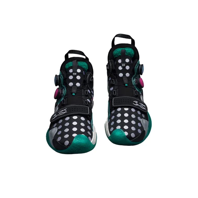 LiNing WOW 8 Cushioning, Slip Resistant, Abrasion Resistant, Breathable, Rebound Mid Top Basketball Shoes Men's Black-4
