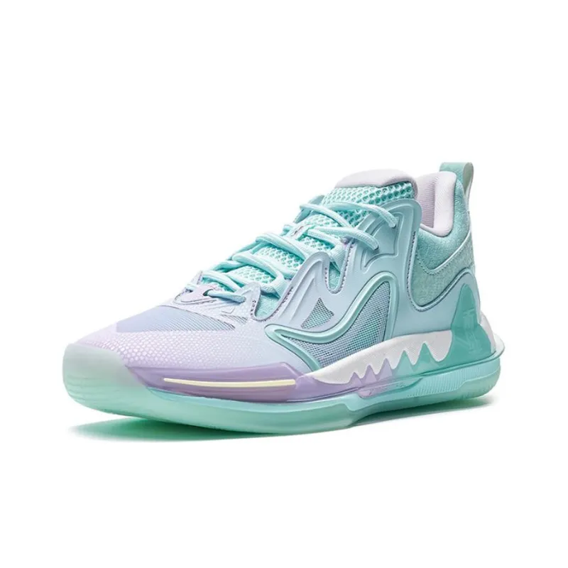 XTEP Melee 1 V2 Slip Resistant Cushioning Wear Resistant Low Top Basketball Shoes Men's Tranquil Blue-1