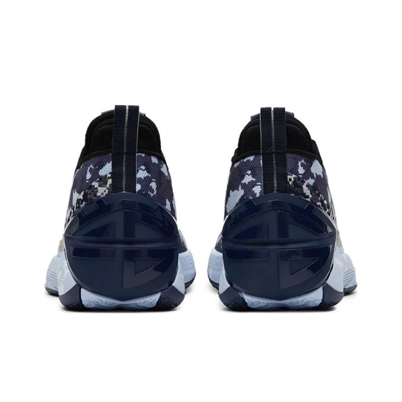 ANTA Basketball Shoes Men Low Top Blue Camouflage-3