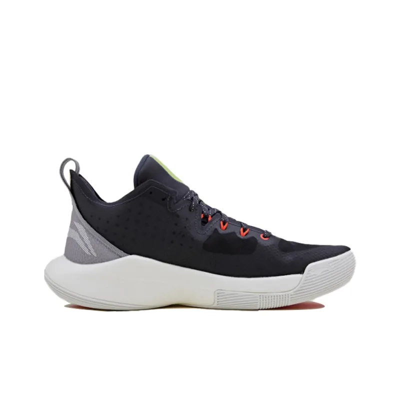 LINING SONIC 8 Basketball Shoes Men Low Top Black/White-1