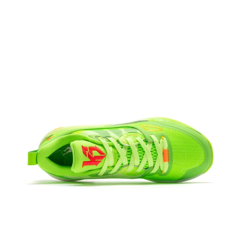 QIAODAN Sharp Edge 6.0PROLOWPE Anti Slip And Wear Resistant Lightweight Low Top Basketball Shoes Men's Yellow Green-3