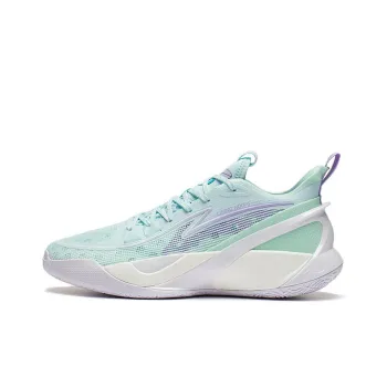 LiNing SONIC 10 V2 Anti Slip Wear Resistant Low Top Basketball Shoes Aqua Blue