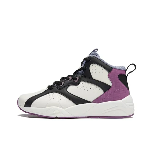 361° Basketball Shoes Women's High-Top White/Black/Purple