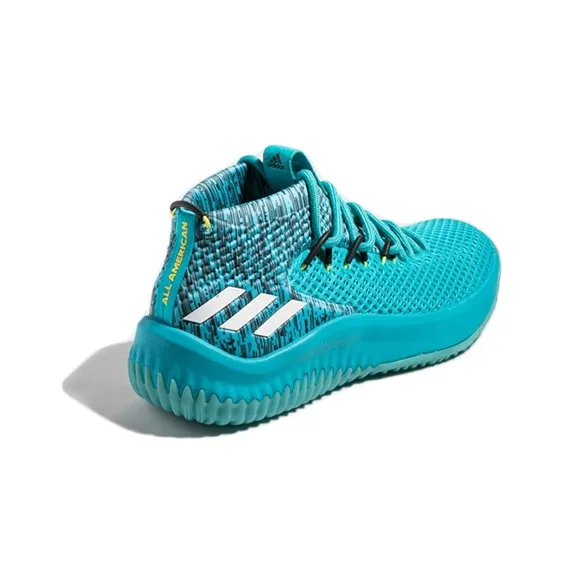 Adidas D Lillard 4 SM Dame McDon JamFest Lillard, McDonald's Mid Top Basketball Shoes Men's Lake Blue-2