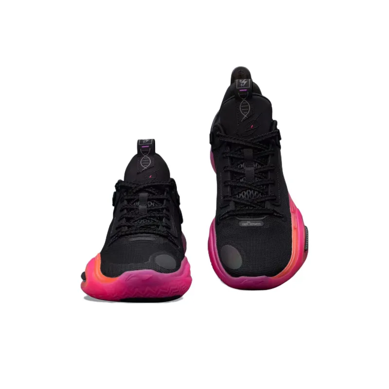 LiNing All City 11 Abrasion Resistant Breathable High Top Basketball Shoes Men's Black Red Sunrise, Sunset-6