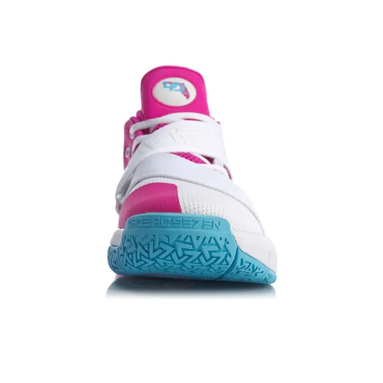 LiNing All City 7 High-Top Basketball Shoes Men's White Pink-3