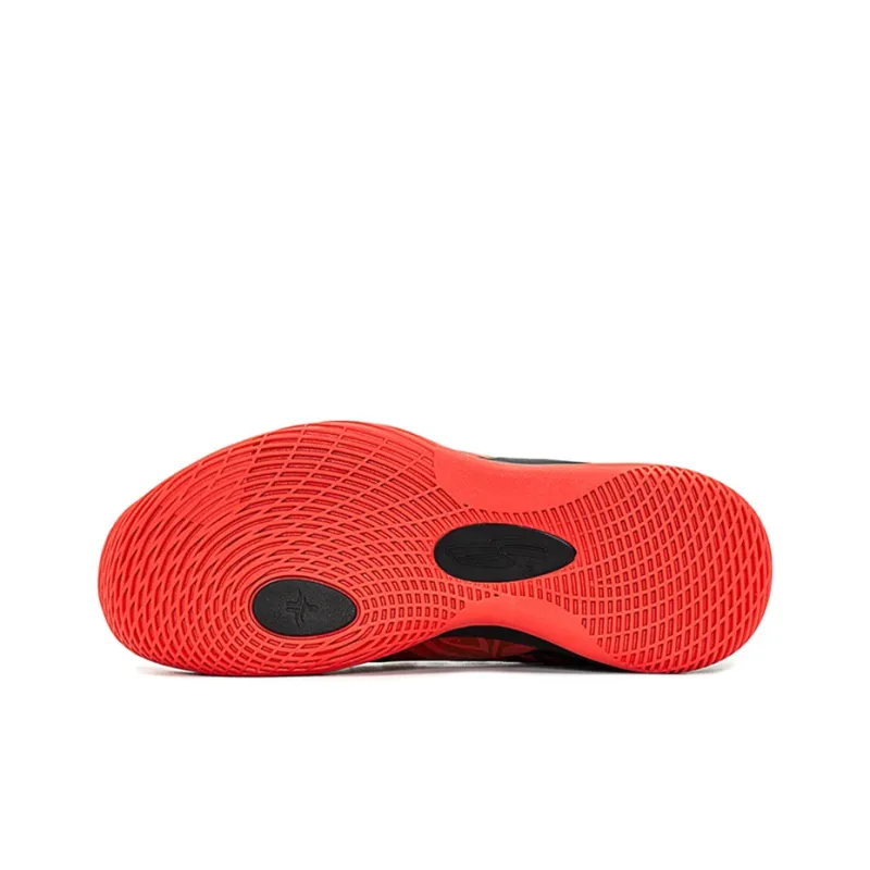 XTEP Lin Generation Basketball Shoes Men Low Top Black Red-3