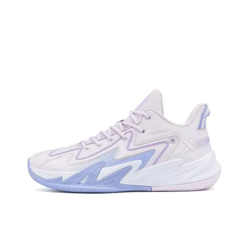XTEP Transcendence Generation Cushioning Anti-Slip And Wear-Resistant Low-Top Basketball Shoes Men's Violet