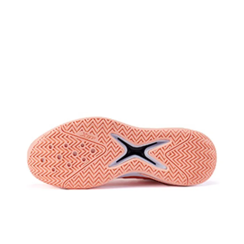 XTEP Anti Slip Wear Resistant Breathable Coverage Support Low Top Basketball Shoes Men's Fluorescent Light Pink-2