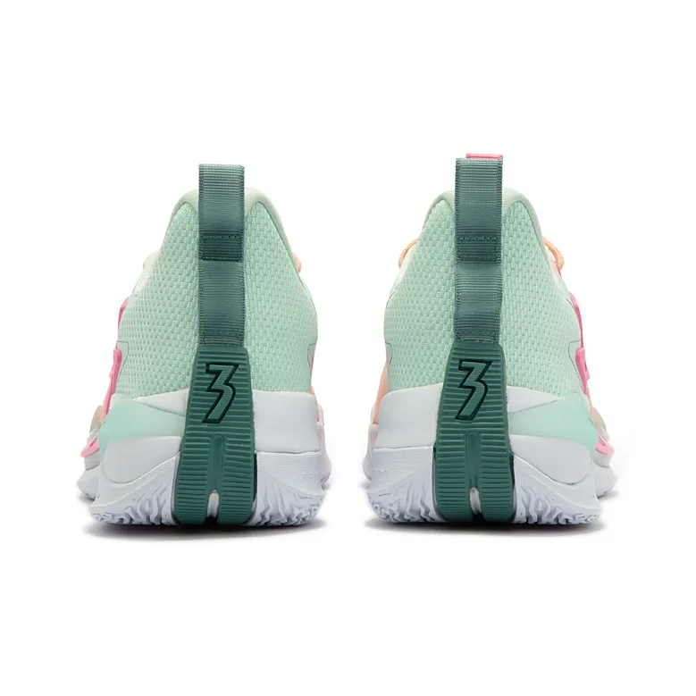 361° Big3 3.0 Cushioning Anti Slip And Wear Resistant Coverage Low Top Performance Basketball Shoes Men's Soft Pink-3