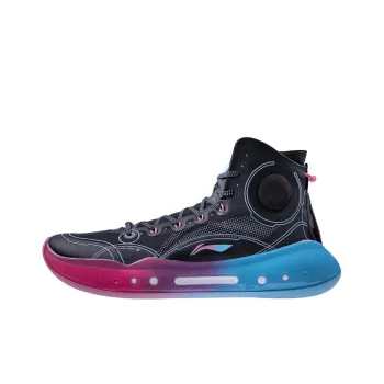 LINING YuShuai 14 Boom Basketball Shoes Men High Top Black/Azalea Pink