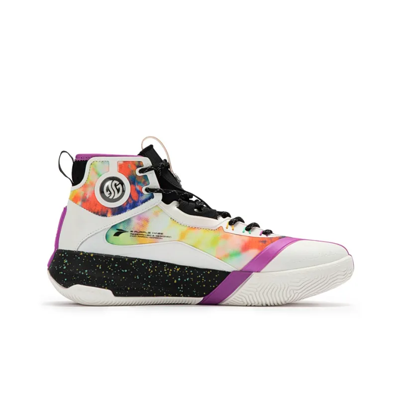 361° AG3 Pro Basketball Shoes Men High Top Feather White Obsidian Black-1
