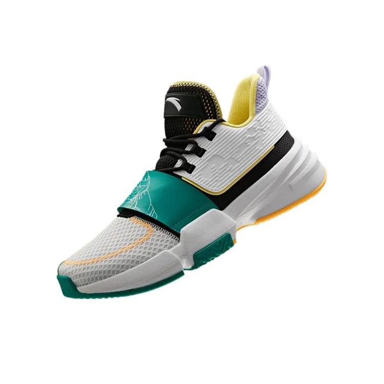 Dragon Ball Super x Anta Cushioning, Slip Resistant, And Abrasion Resistant Low Top Basketball Shoes Men's White Green-1