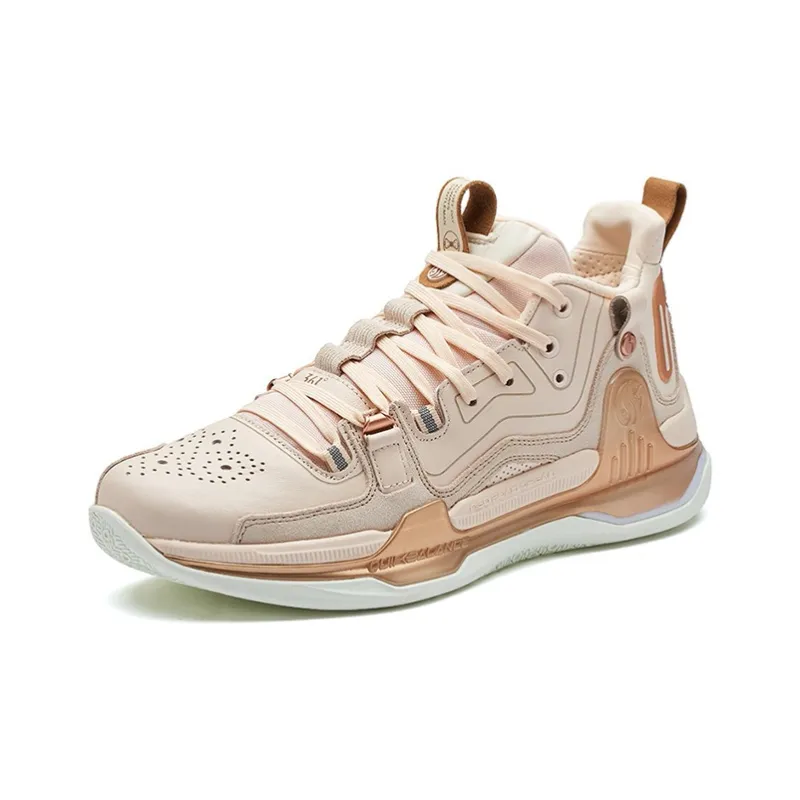 361° AG1 Pro Lu Anti-Slip Wear-Resistant Mid-Top Basketball Shoes Rose Gold-1