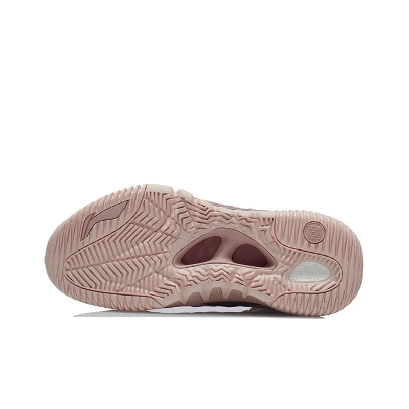 LiNing Badfive 2 Slip Resistant And Abrasion Resistant Coverage Support High Top Basketball Shoes Men's Smoke Rose Pink-4